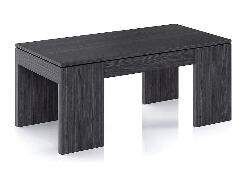 Couchtisch Dgollin, Couchtisch mit abnehmbarer Platte, Couchtisch für das Wohnzimmer, 100x50h43/84 cm, Aschgrau