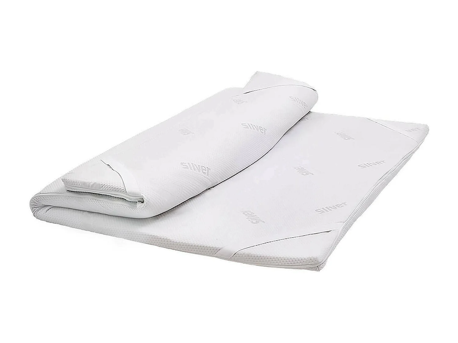 Einzelne Topper Dlipp, Matratzenauflage mit Kissen, Memory Foam-Matratzenerneuerung, hypoallergene und atmungsaktive Auflage, 100 % Made in Italy, 80x190h5 cm