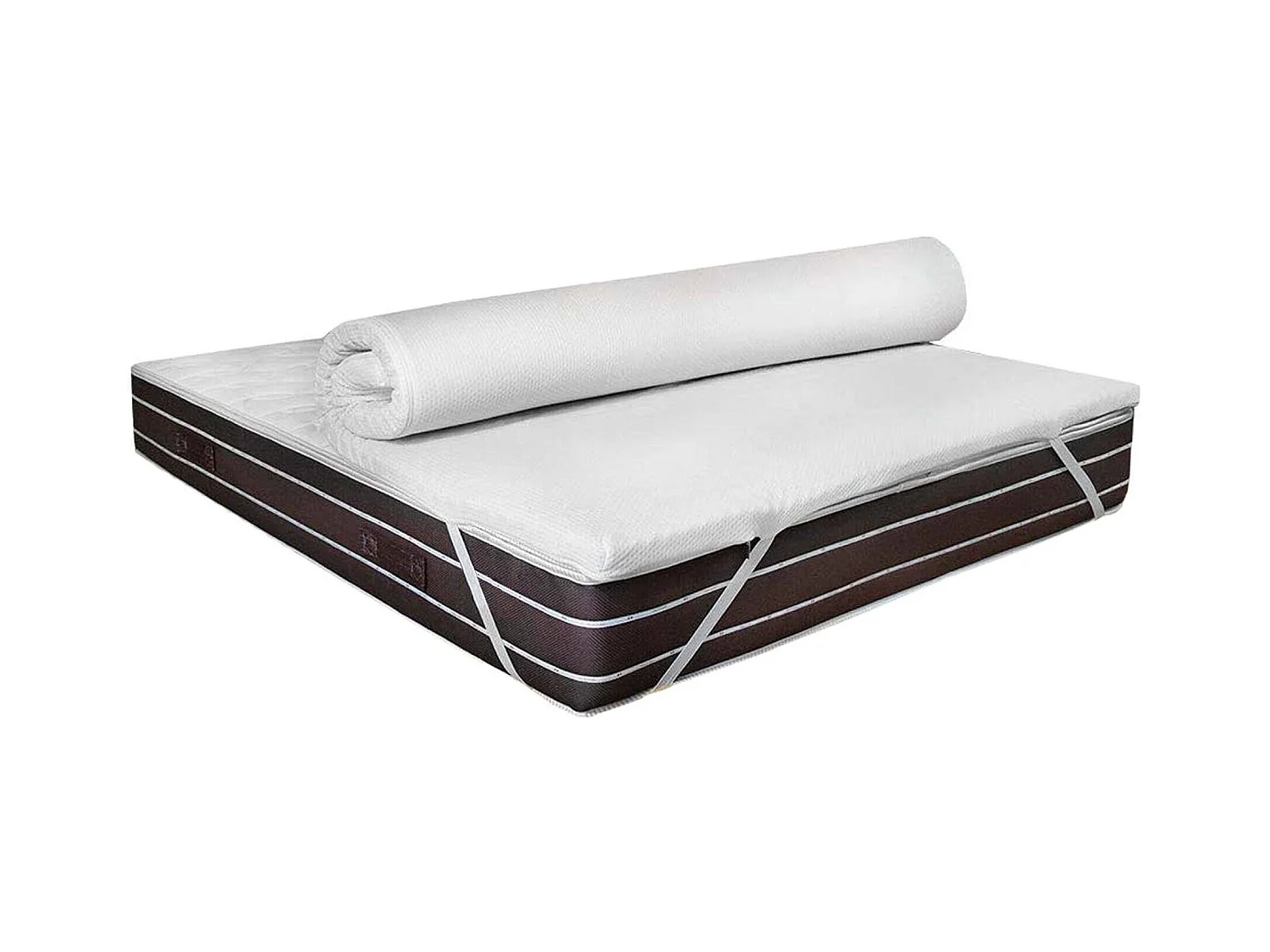 Topper doble Sagitario, Colchón con juego de almohadas, topper viscoelástico, topper hipoalergénico y transpirable, 100% Made in Italy, 180x200xh5 cm