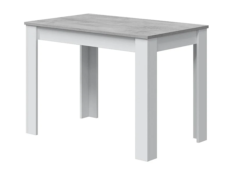 Dghio vaste tafel, eettafel, moderne consoletafel voor woonkamer of keuken, 109x67x78 cm, wit en cement