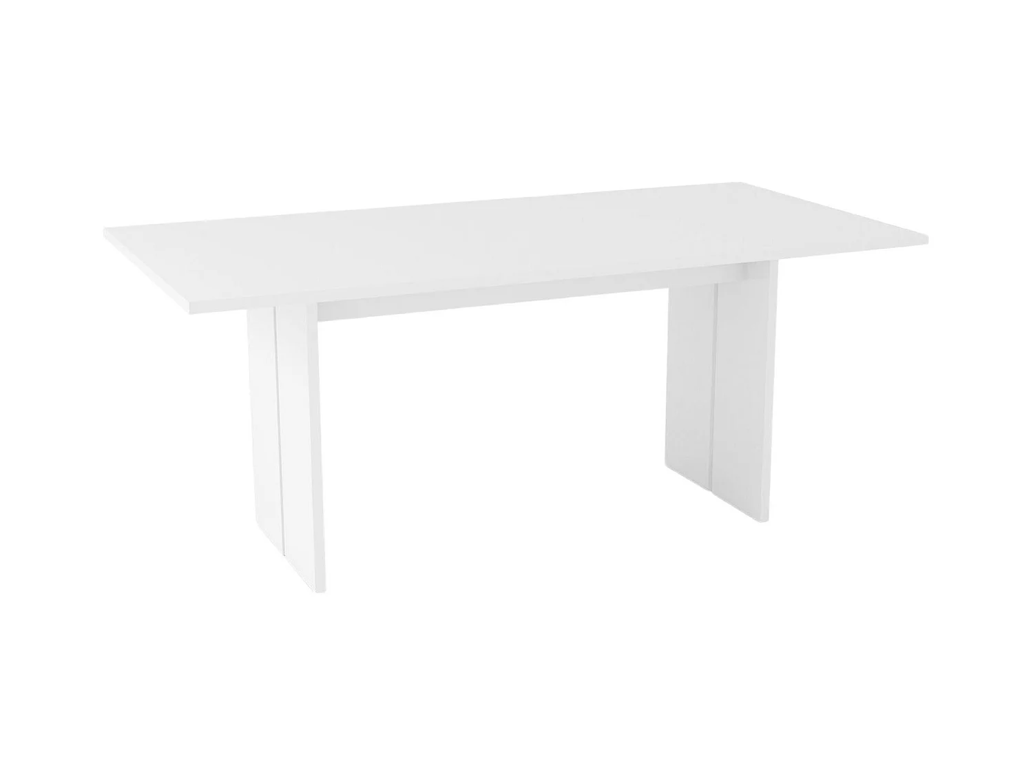 Table fixe Ddesogu, Etagère design rectangulaire, Table de cuisine, 100% Made in Italy, 160x90h75 cm, Blanc brillant