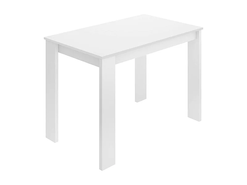 Fester-Tisch Badile, Mehrzweck-Esstisch, rechteckiger Tisch für die Küche oder das Esszimmer, 110 x 67 x 77 cm, Weiß