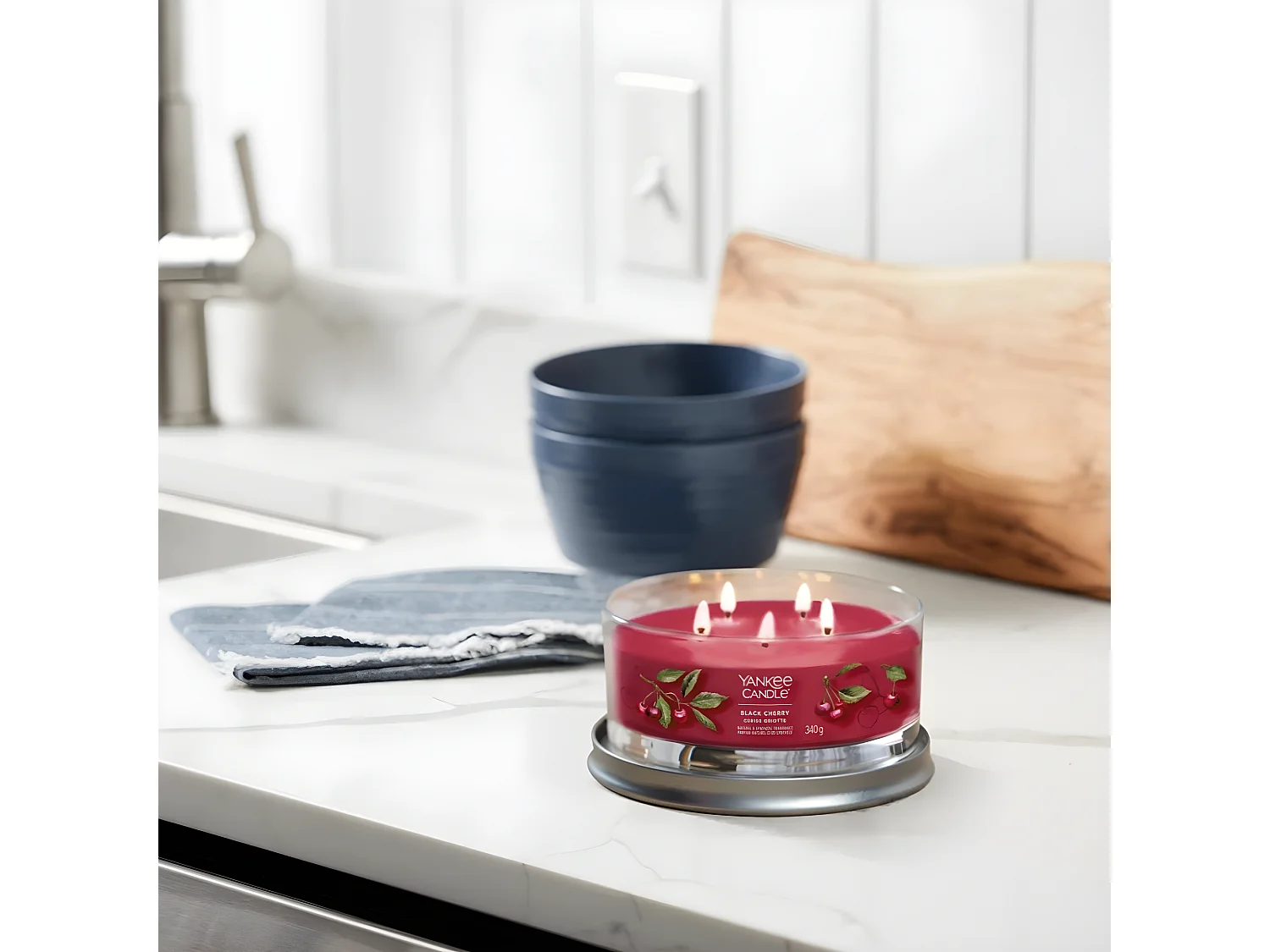 Bougie signature Cerise griotte 5 mèches