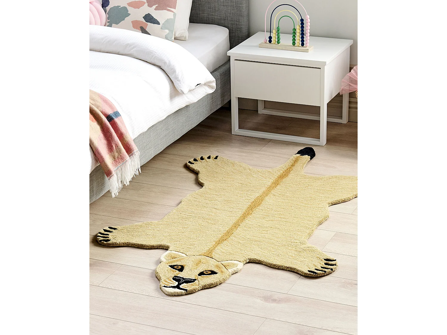 Tapis enfant SARABI Beige 100 x 160 cm Laine