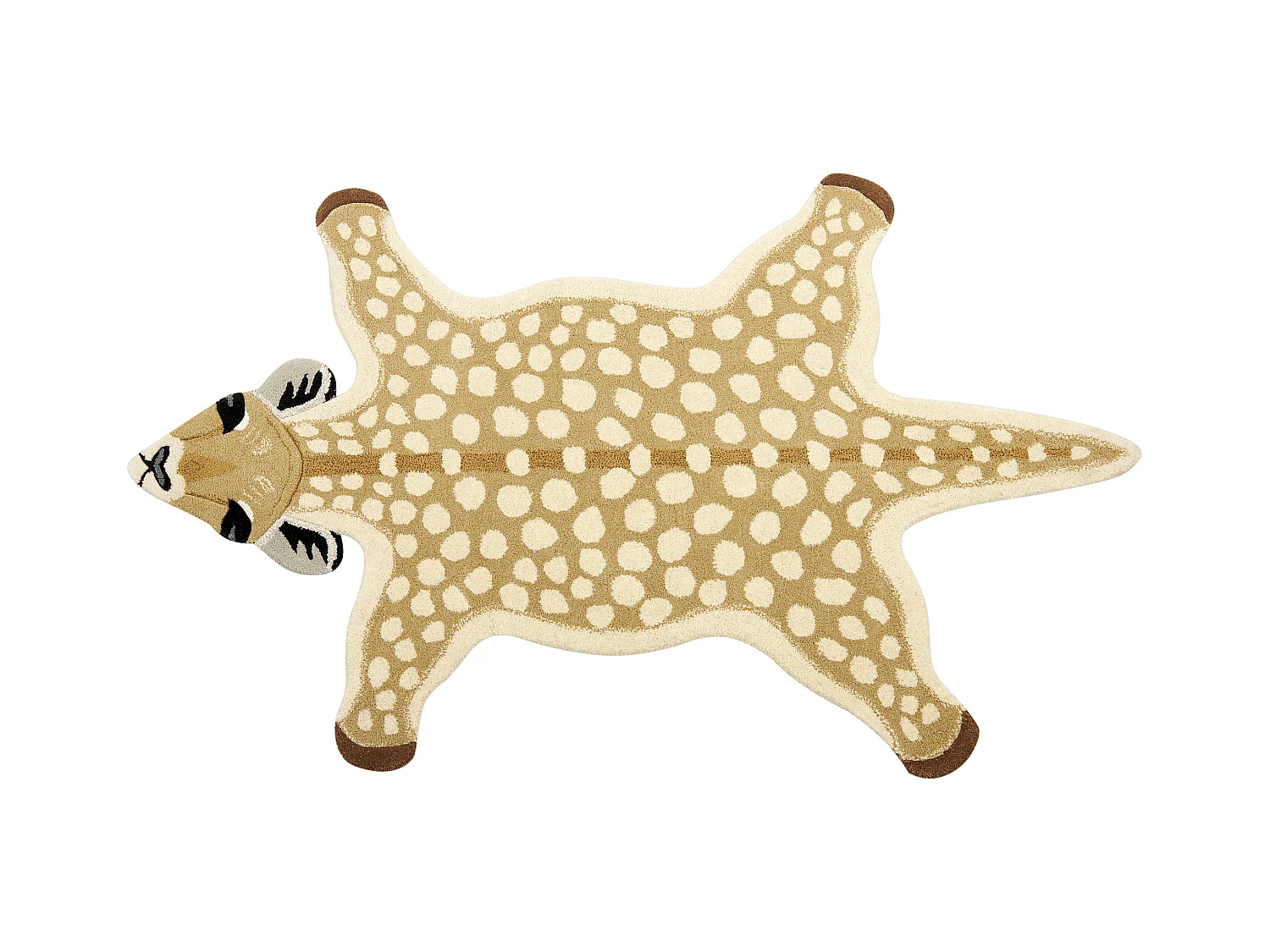 Vloerkleed hert wol beige 100 x 160 cm YONA