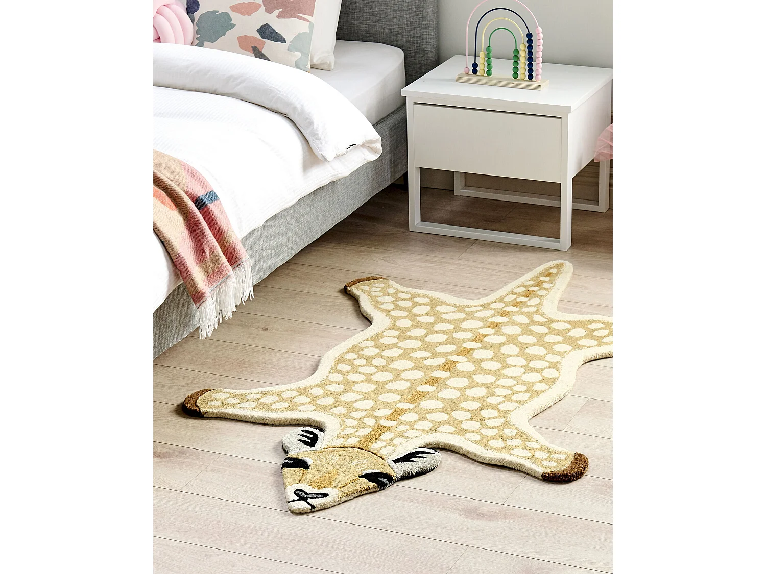 Vloerkleed hert wol beige 100 x 160 cm YONA