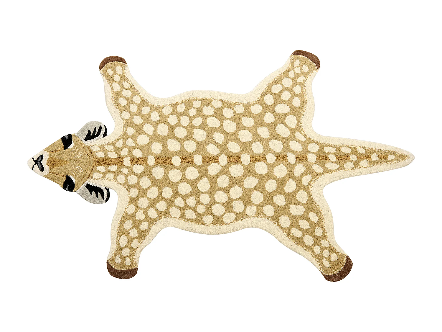 Vloerkleed hert wol beige 100 x 160 cm YONA