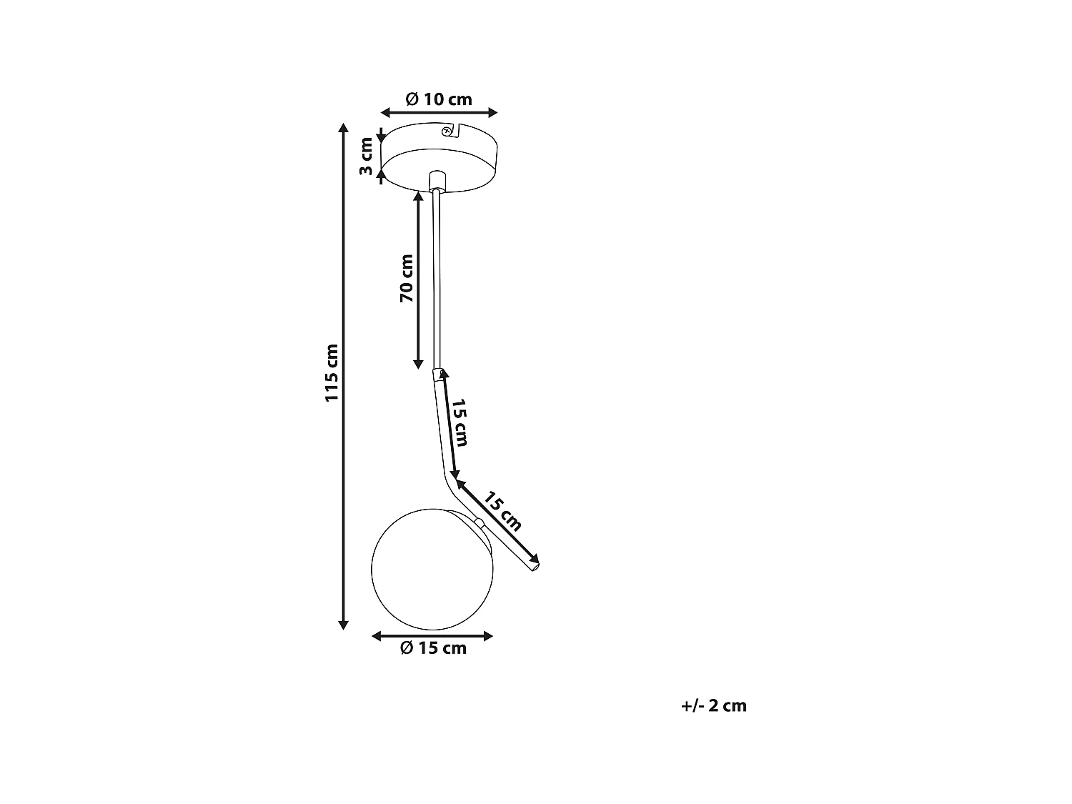 Lampe suspension WAPITI Verre Noir