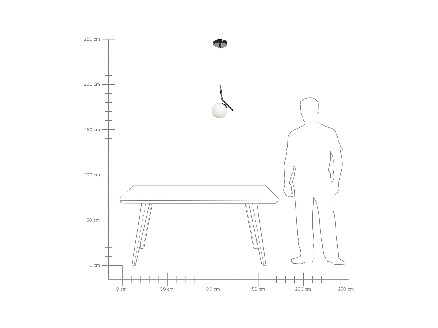 Lampe suspension WAPITI Verre Noir