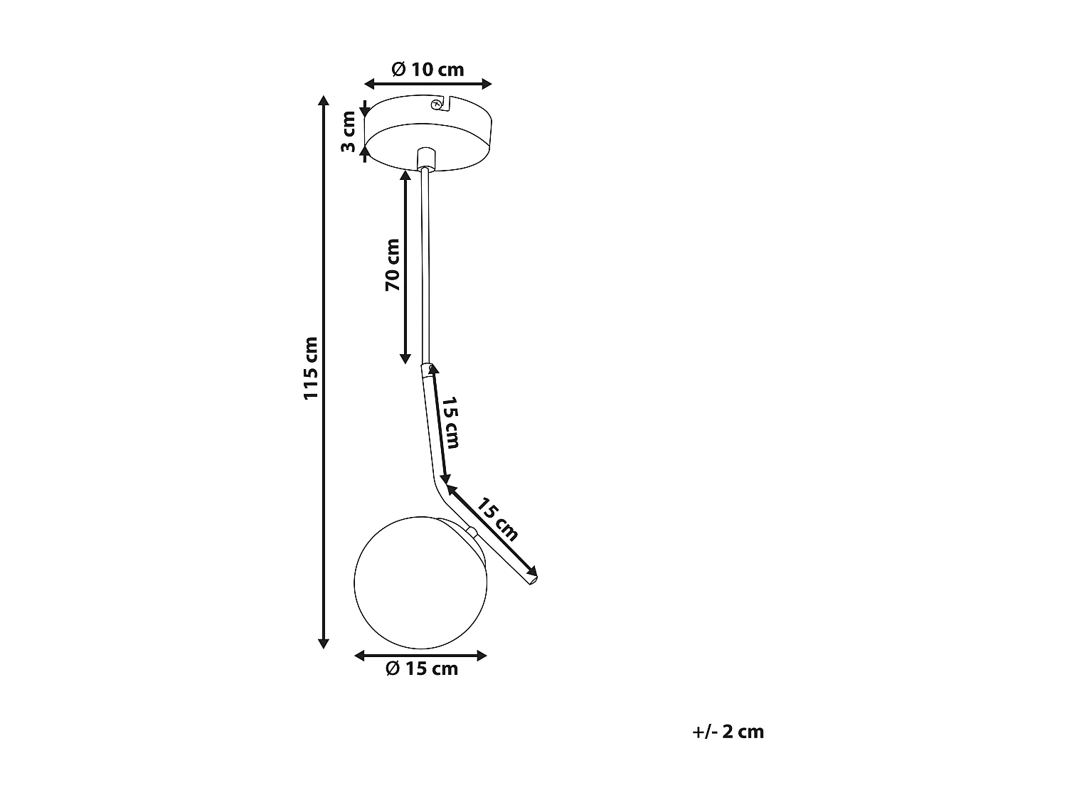Hanglamp WAPITI Glas Zwart