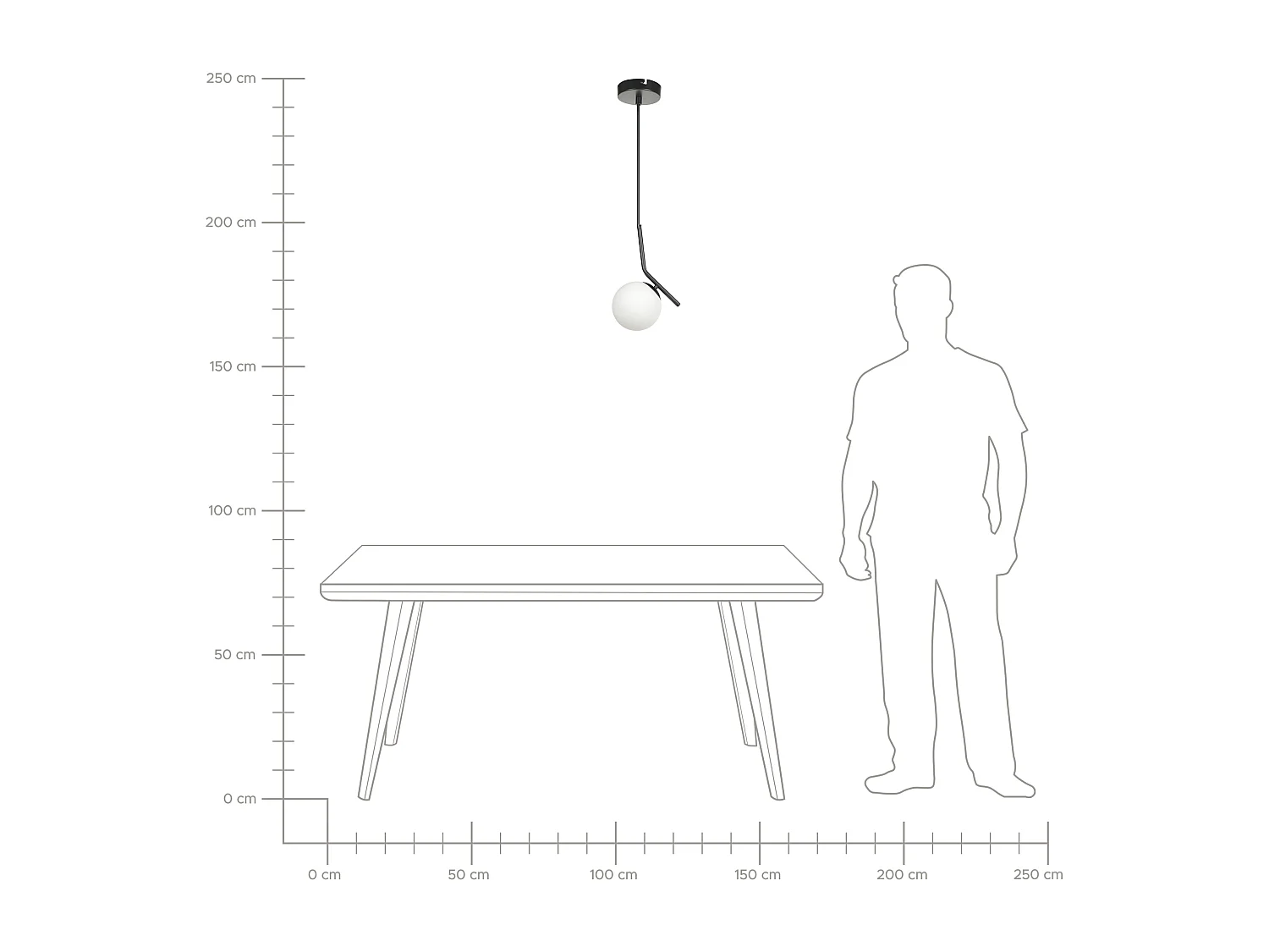 Hanglamp WAPITI Glas Zwart