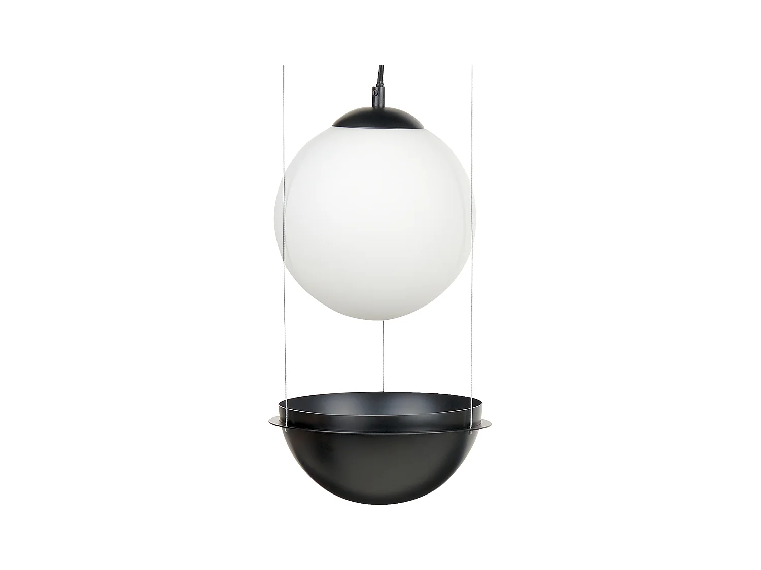 Lampe suspension TOBINS Verre Noir
