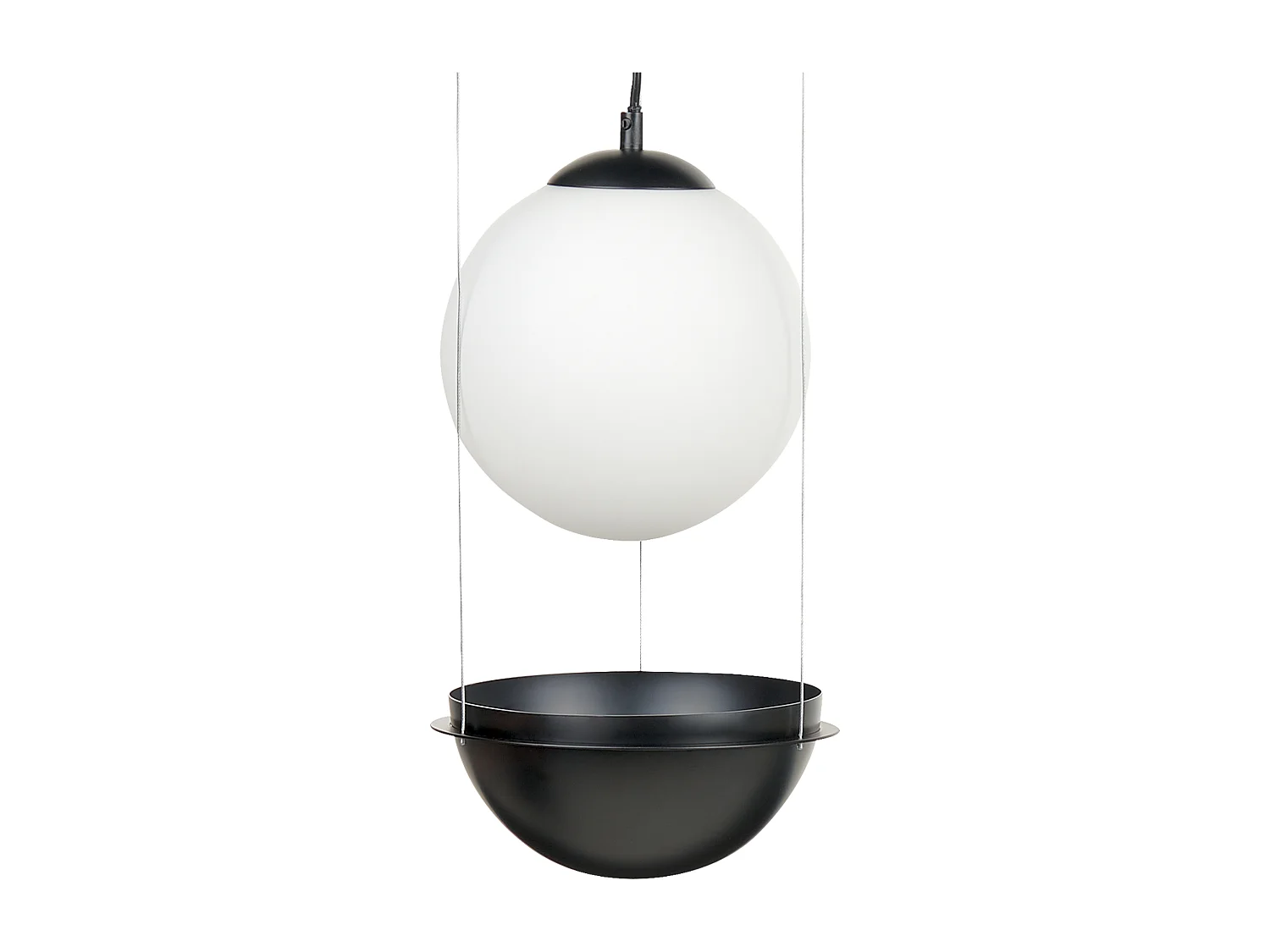 Lampe suspension TOBINS Verre Noir