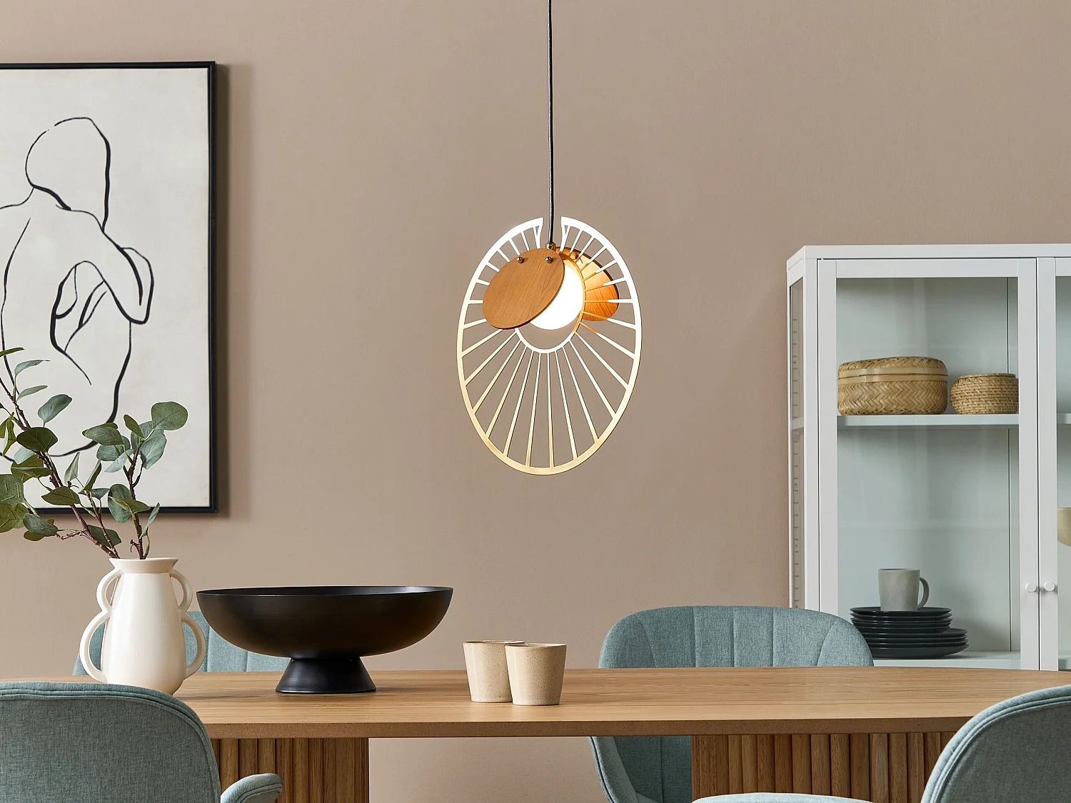 Lampe suspension BARGO Métal Doré