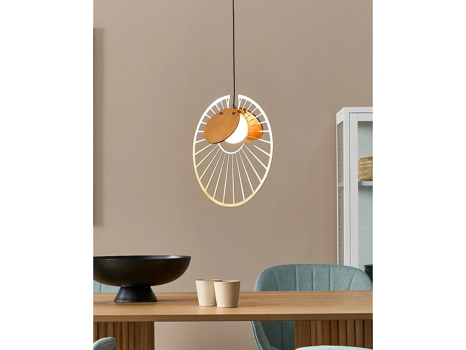 Lampe suspension BARGO Métal Doré