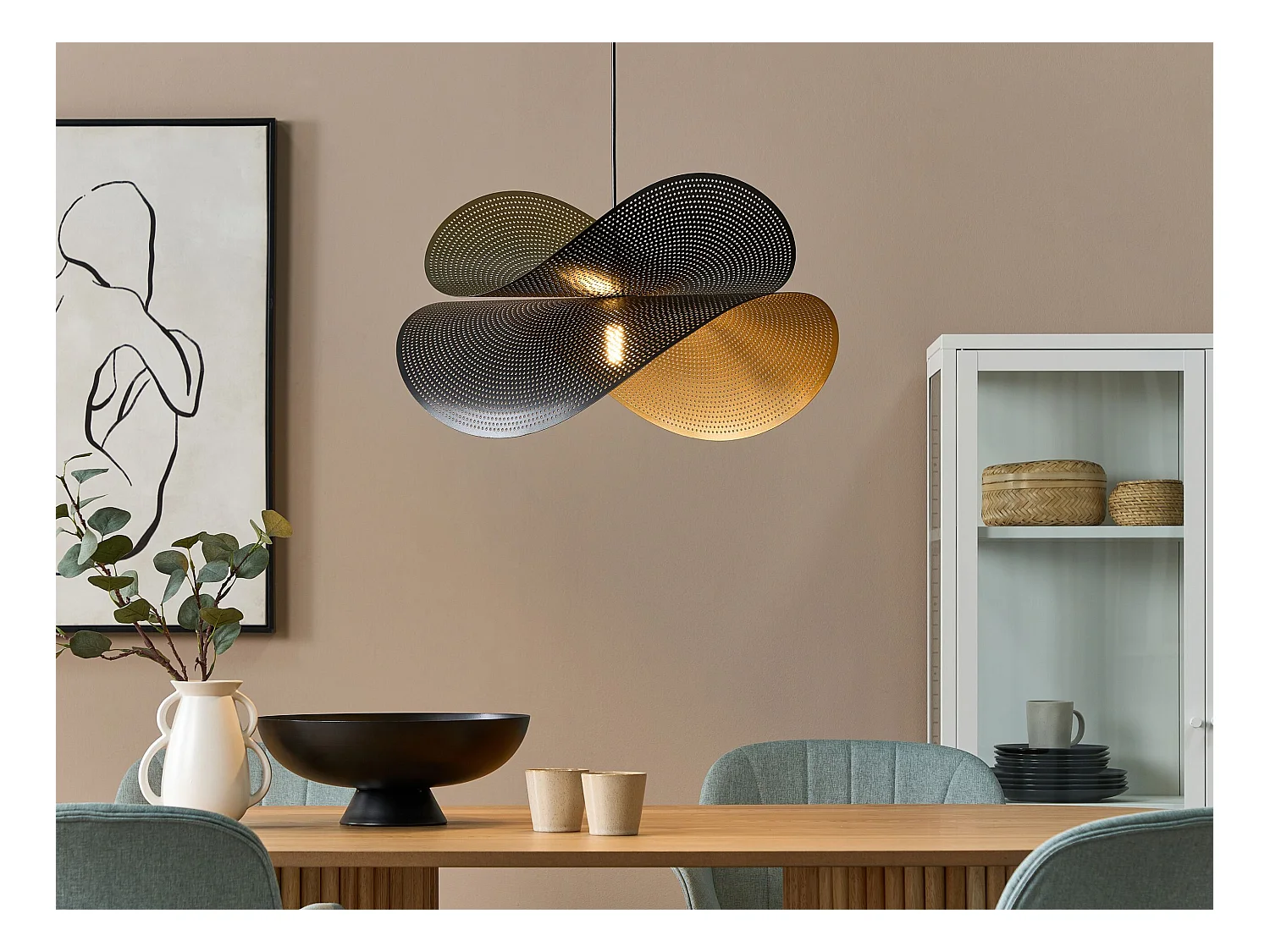 Candeeiro suspenso DOYLES Metal Dourado