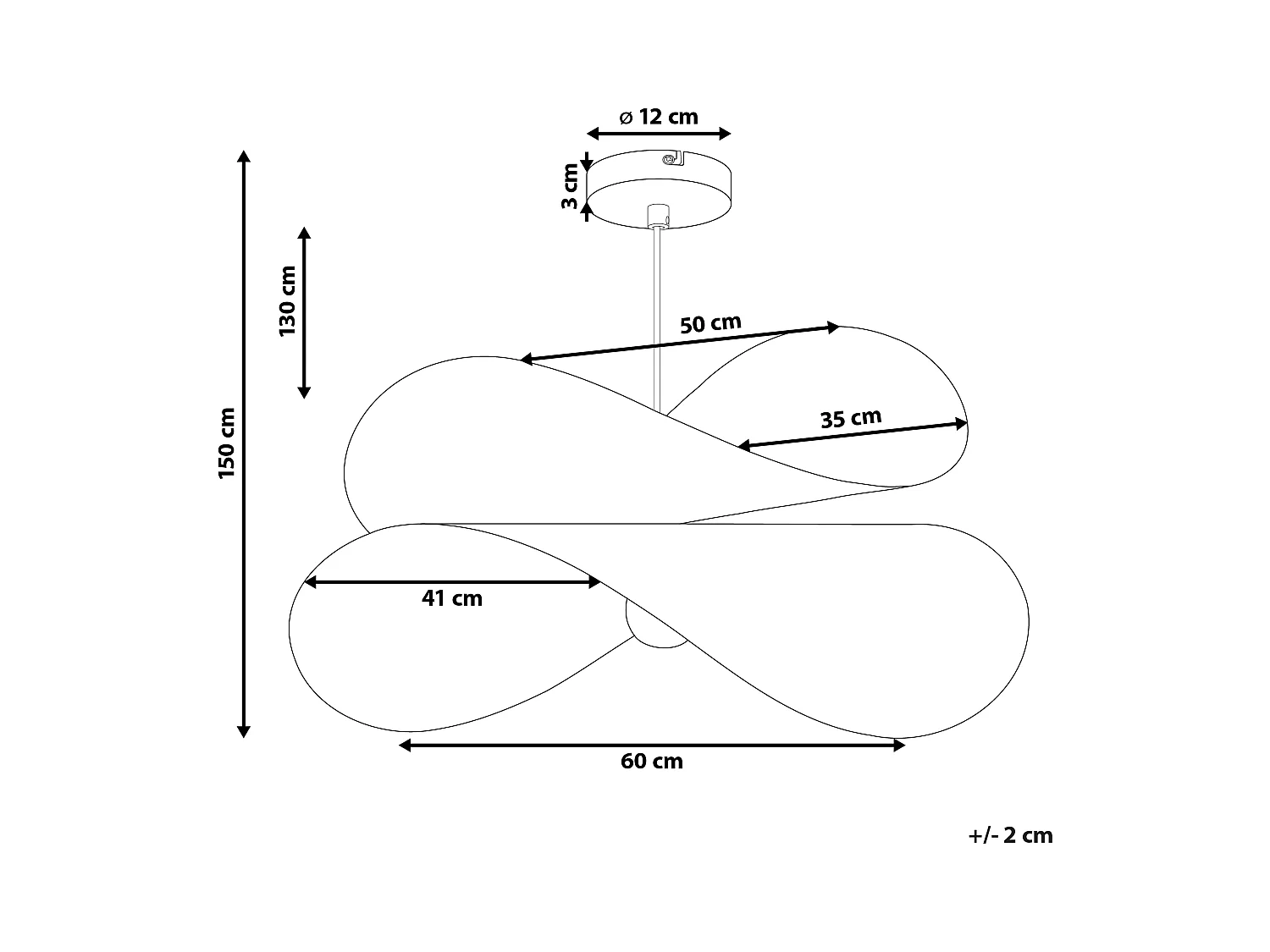 Candeeiro suspenso DOYLES Metal Dourado