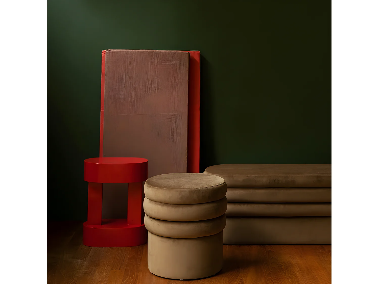 Aditi - Banc en velours L93cm - Marron