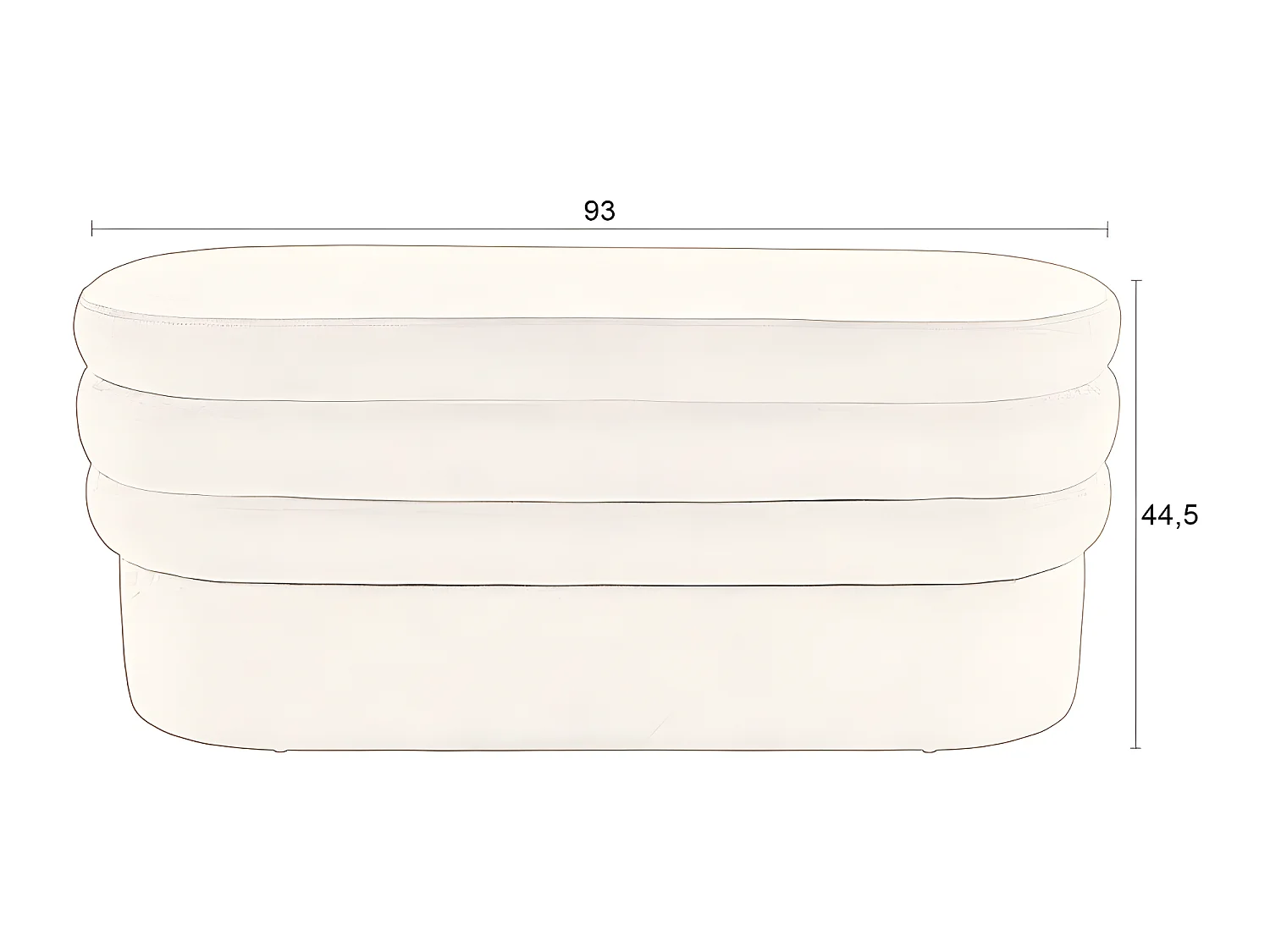 Aditi - Banc en velours L93cm - Marron