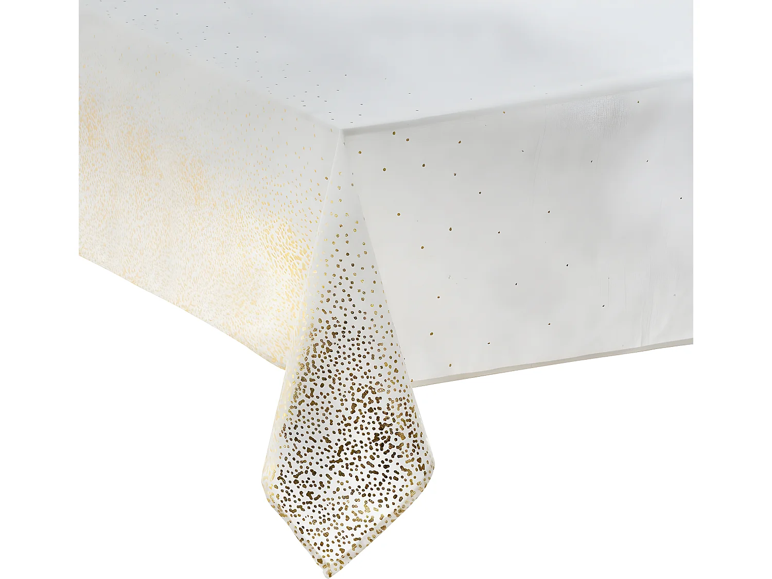 Nappe Imprimée Léopard "Colorama" 140x360cm Blanc & Or