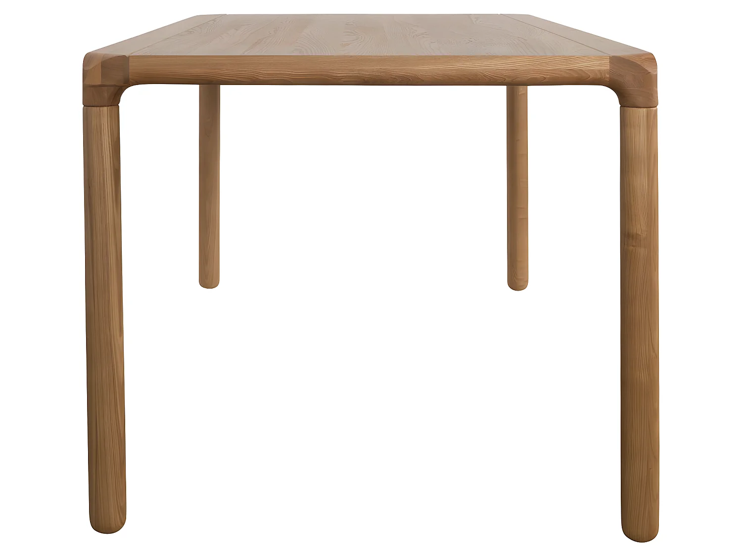 Storm - Table à manger 6 personnes aux bords arrondis en bois - Bois clair