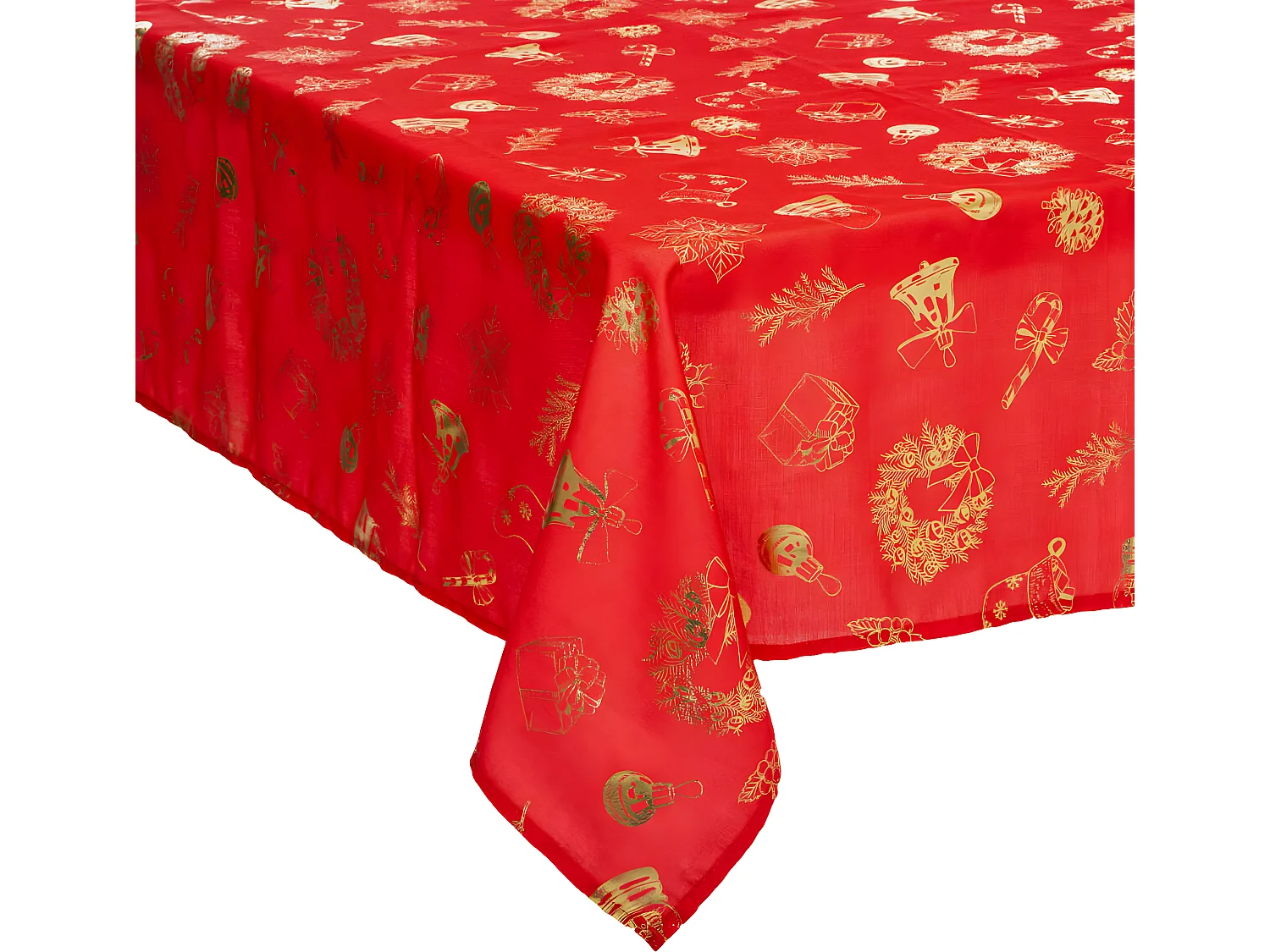 Nappe Imprimée "Soir de Noël" 140x360cm Rouge