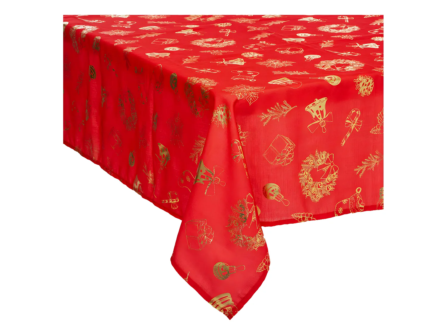 Nappe Imprimée "Soir de Noël" 140x360cm Rouge