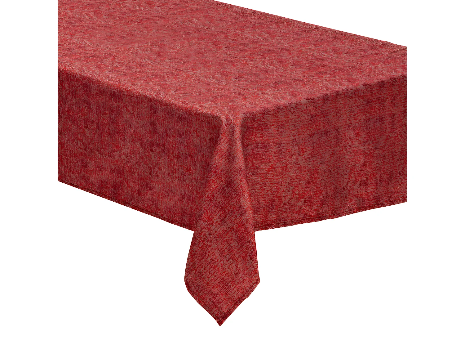 Nappe Jacquard nuance de Rouge et fil Lurex Doré 140 x 360 cm