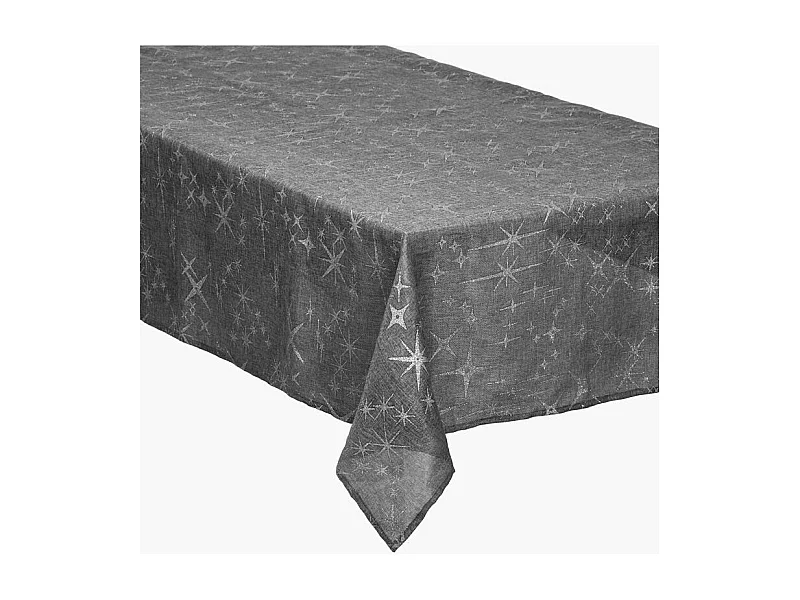 Weihnachtliche Tischdecke mit sternförmigem Leineneffekt