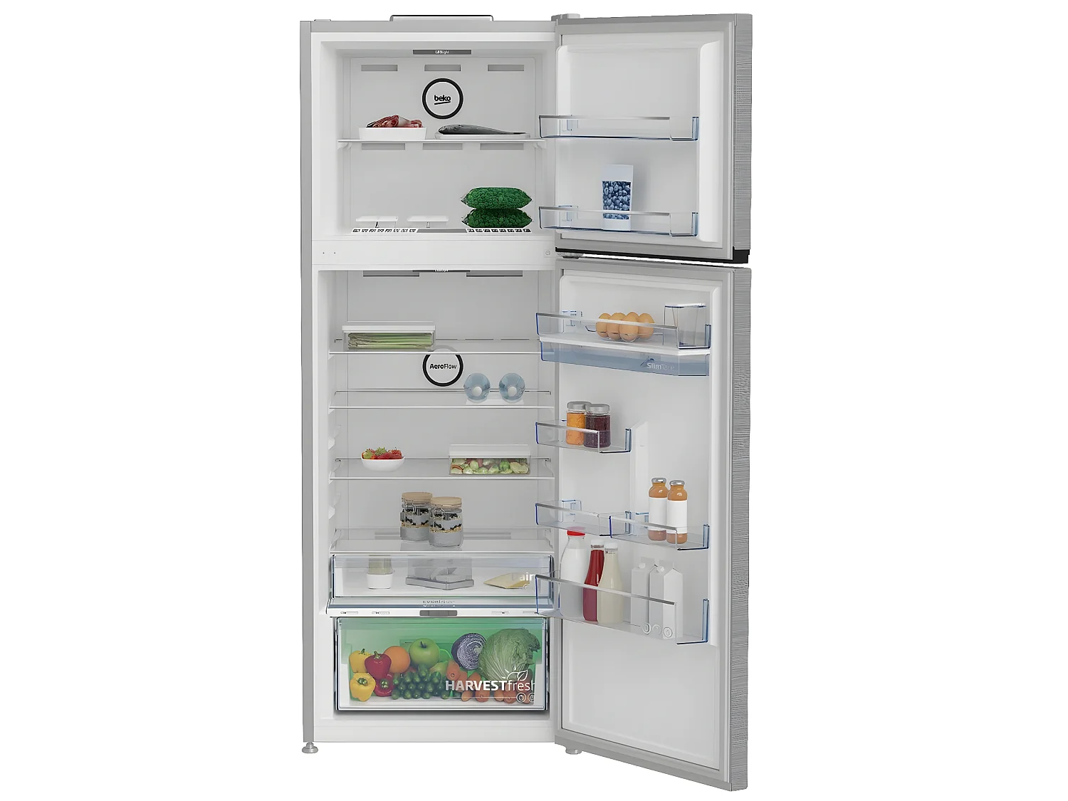 Beko Réfrigérateur combiné 70cm 477l nofrost métal - B5RDNE504LDXB