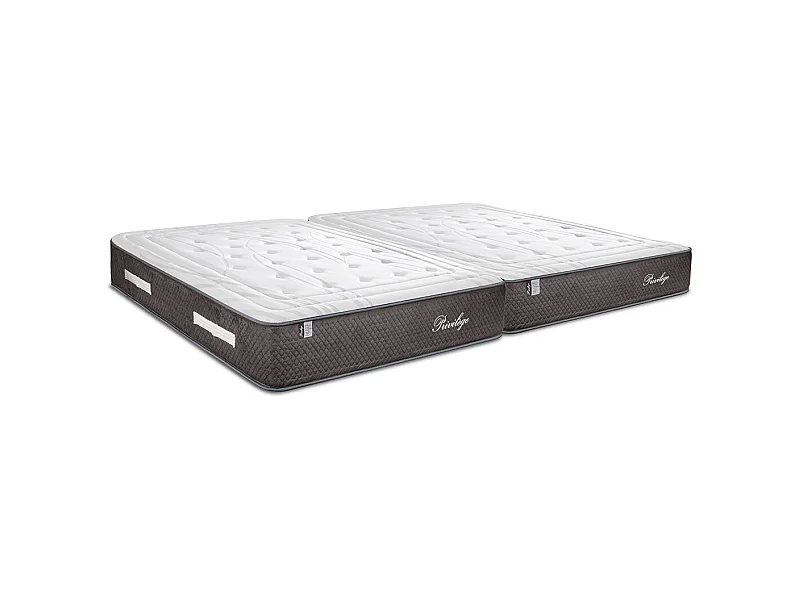 BELLECOUR LITERIE | Matelas PRIVILEGE Jumelle 2x120x200 cm | Ressorts ensachés & Mémoire de forme