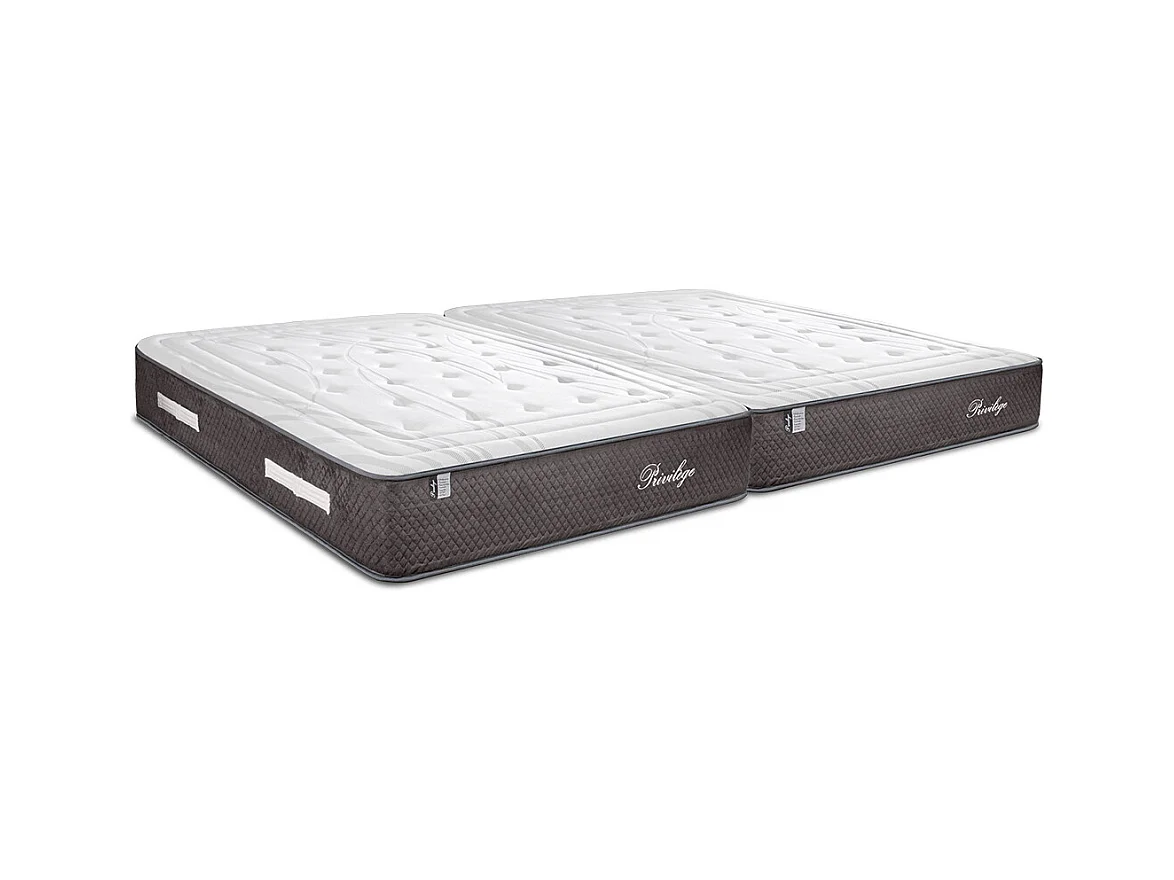 BELLECOUR LITERIE | Matelas PRIVILEGE Jumelle 2x120x220 cm | Ressorts ensachés & Mémoire de forme