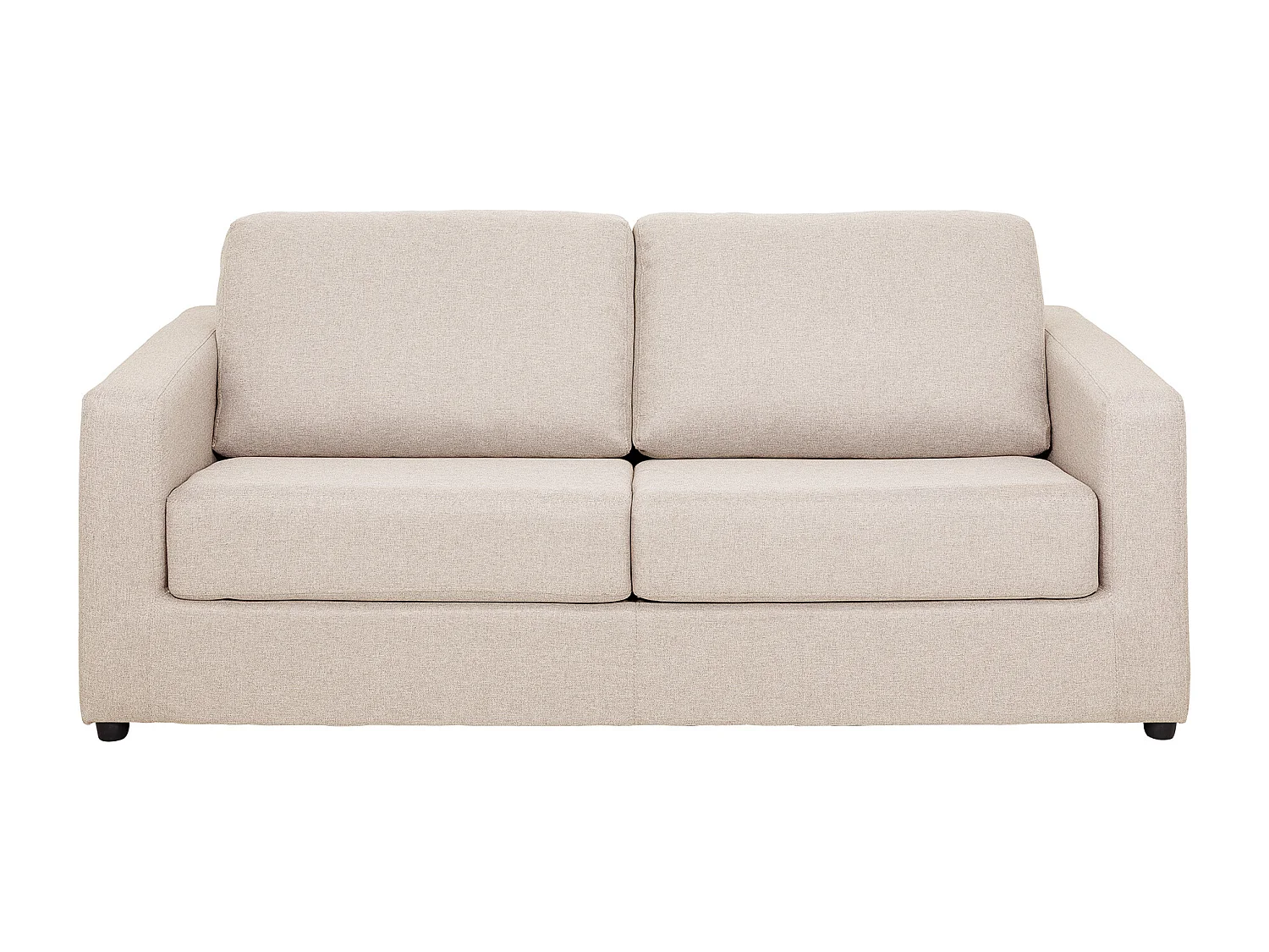 Schlafsofa mit Matratze 3-Sitzer - Stoff - Beige - Liegefläche 140 cm - Matratze 14 cm - DONETO