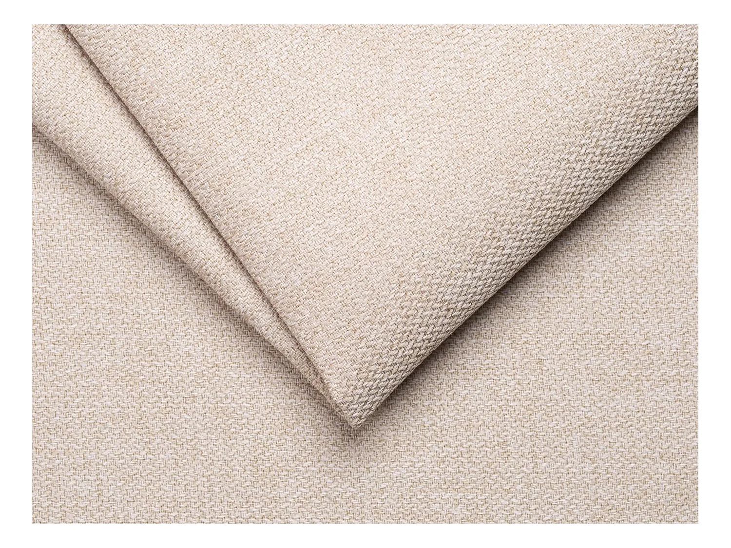 Canapé 3 places convertible express en tissu beige - Couchage 140 cm - Matelas 14 cm DONETO