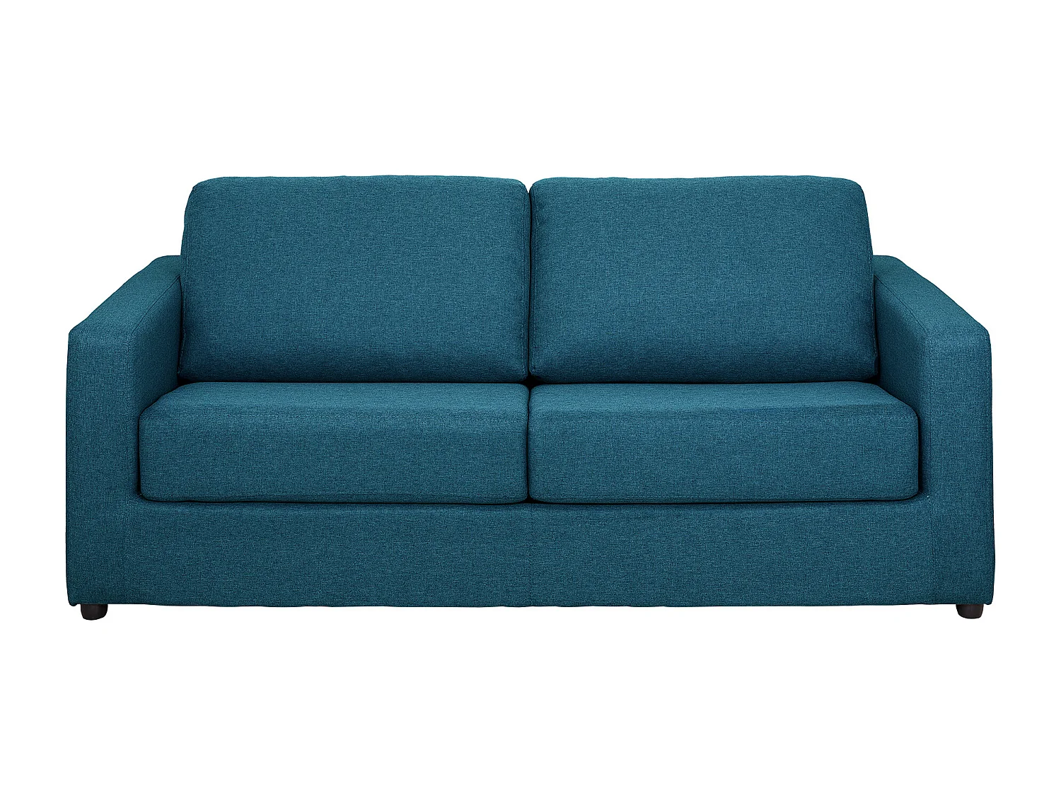 Schlafsofa mit Matratze 3-Sitzer - Stoff - Blau - Liegefläche 140 cm - Matratze 14 cm - DONETO