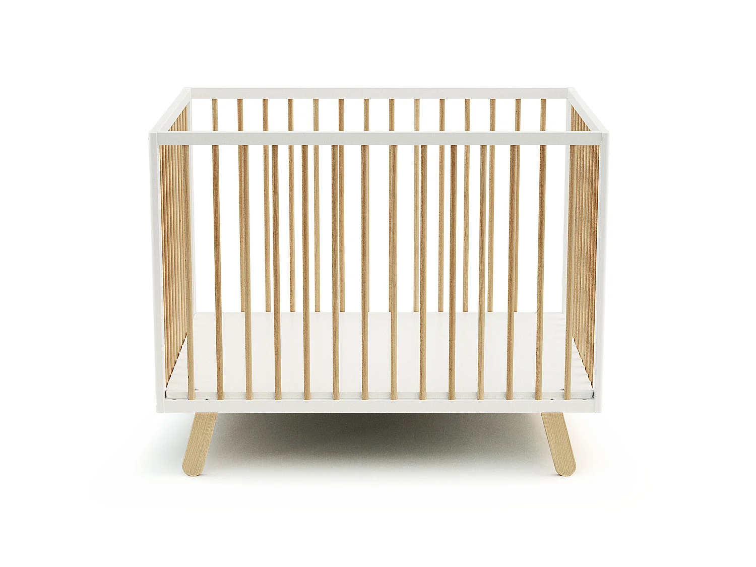 Laufgitter Baby PIRATE Holz Weiß und Buche Lackiert 80 x 100 cm