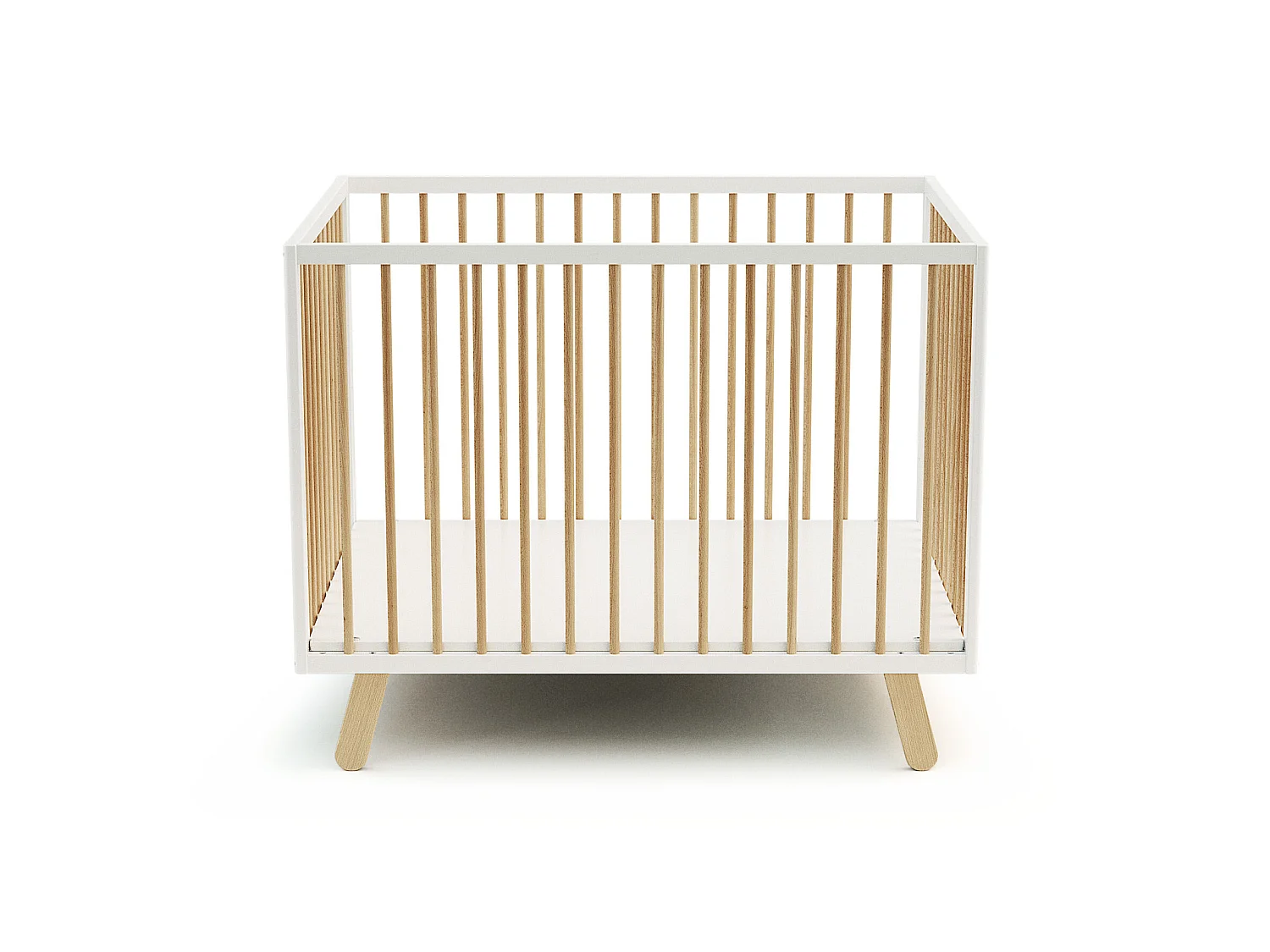 Cercadinho de bebê em madeira PIRATE Branco e Faia 80 x 100 cm