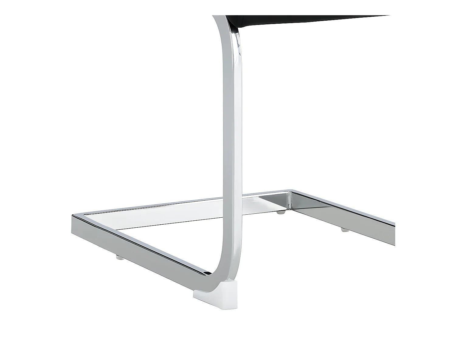 Lot de 6 chaises de salle à manger - dossier en similicuir et lin - noir