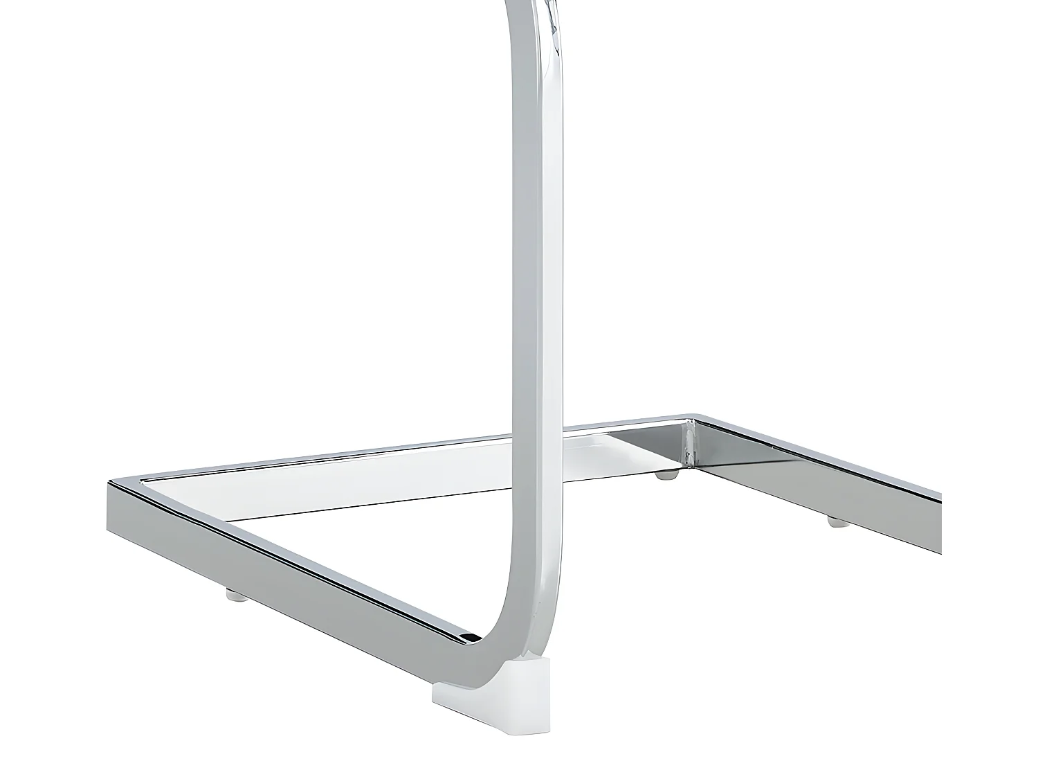 Set van 2 eetkamerstoelen - kunstleer en linnen rugleuning - grijs