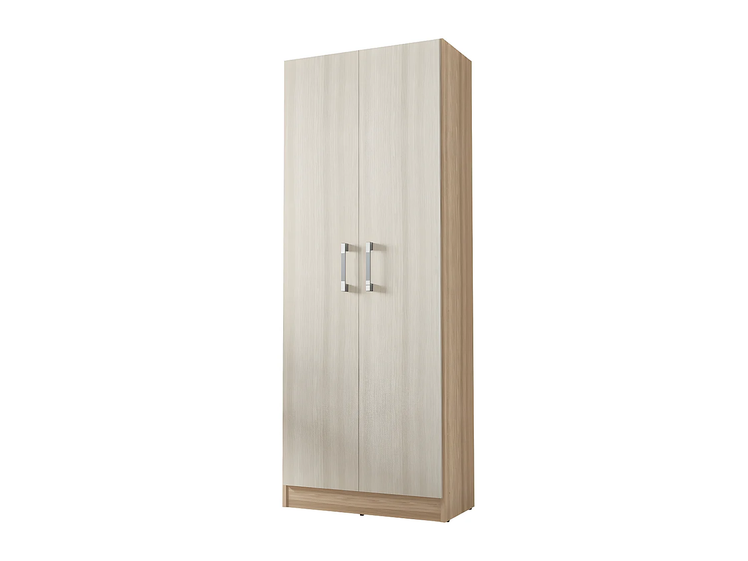 Armoire 2 Portes Chêne et Erable Mutifonctions L 61 H 160.6 P 31.8 cm