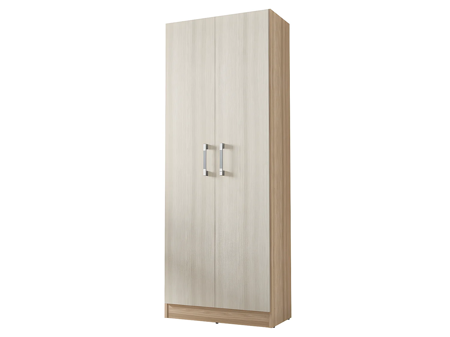 Armoire 2 Portes Chêne et Erable Mutifonctions L 61 H 160.6 P 31.8 cm