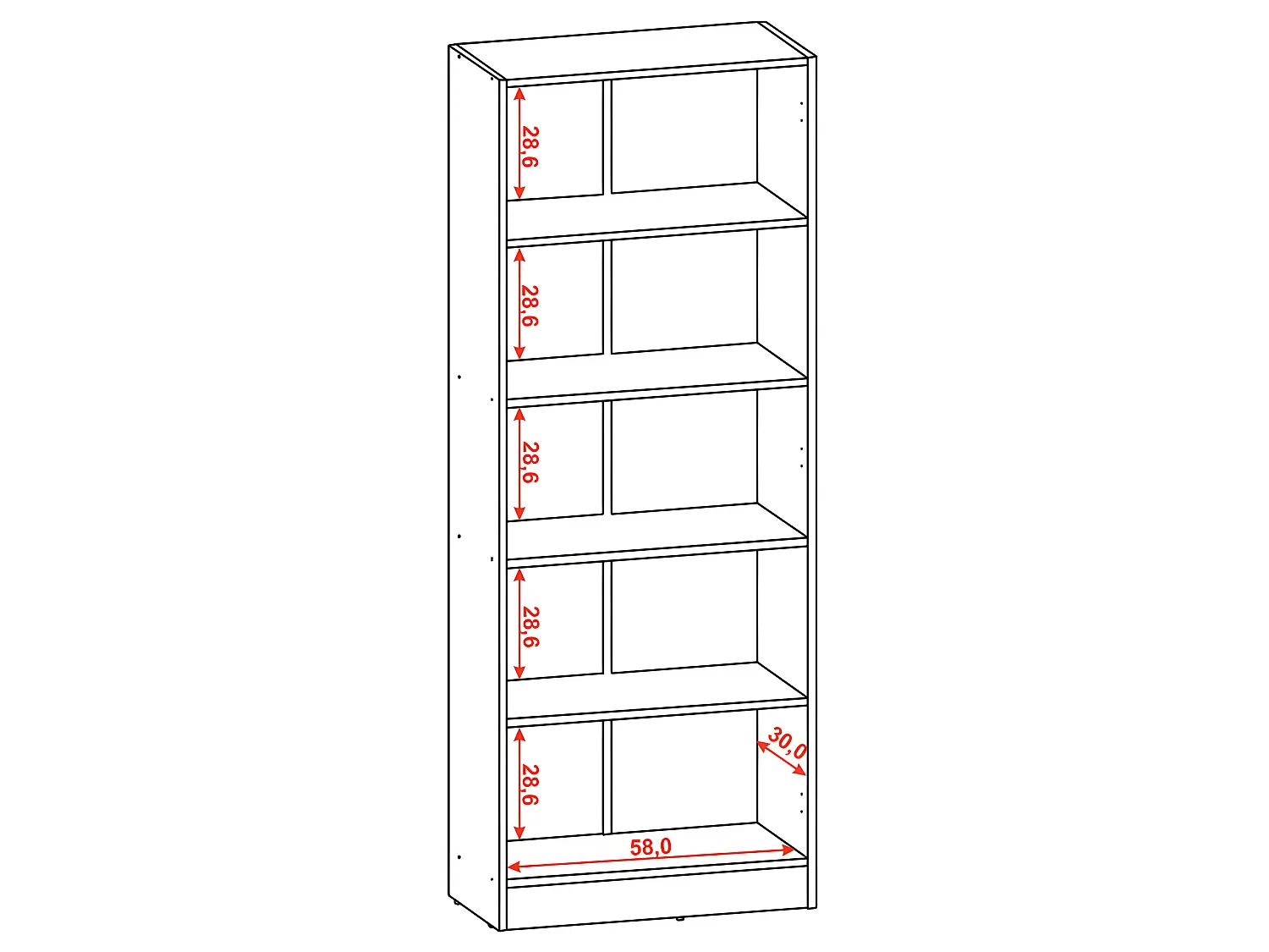 Armoire 2 Portes Chêne et Erable Mutifonctions L 61 H 160.6 P 31.8 cm