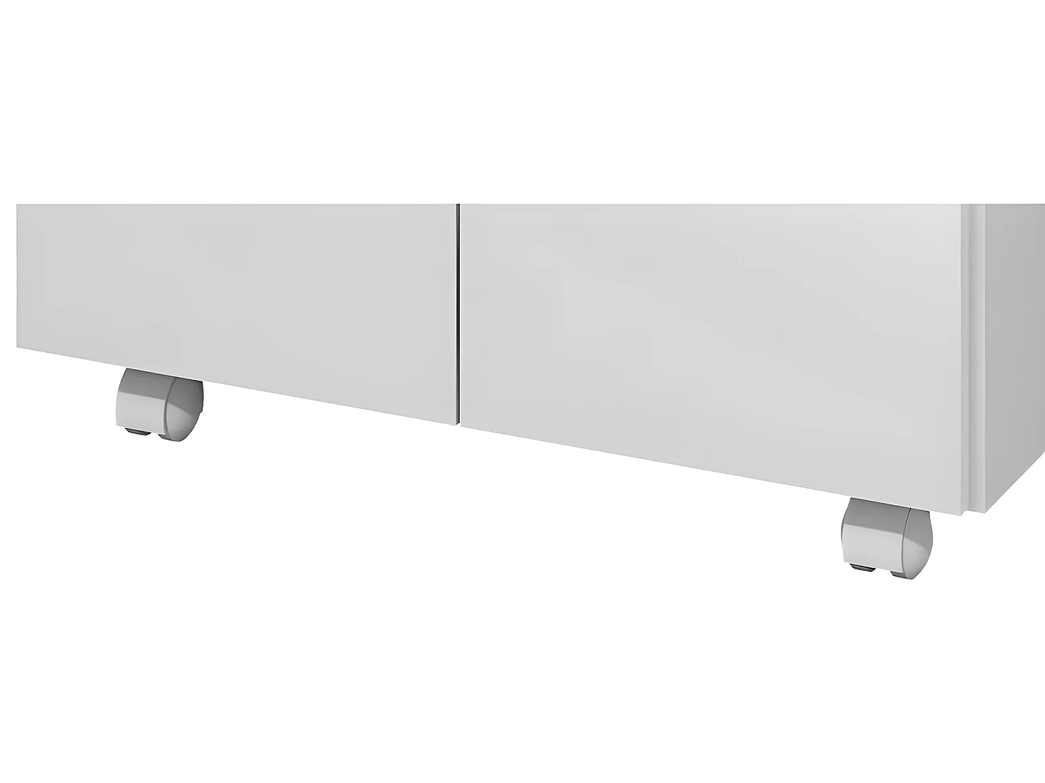 Meuble Micro-Onde Blanc Mobile 2 Portes 1 Tiroir L 61 H 117.5 P 48.8 cm