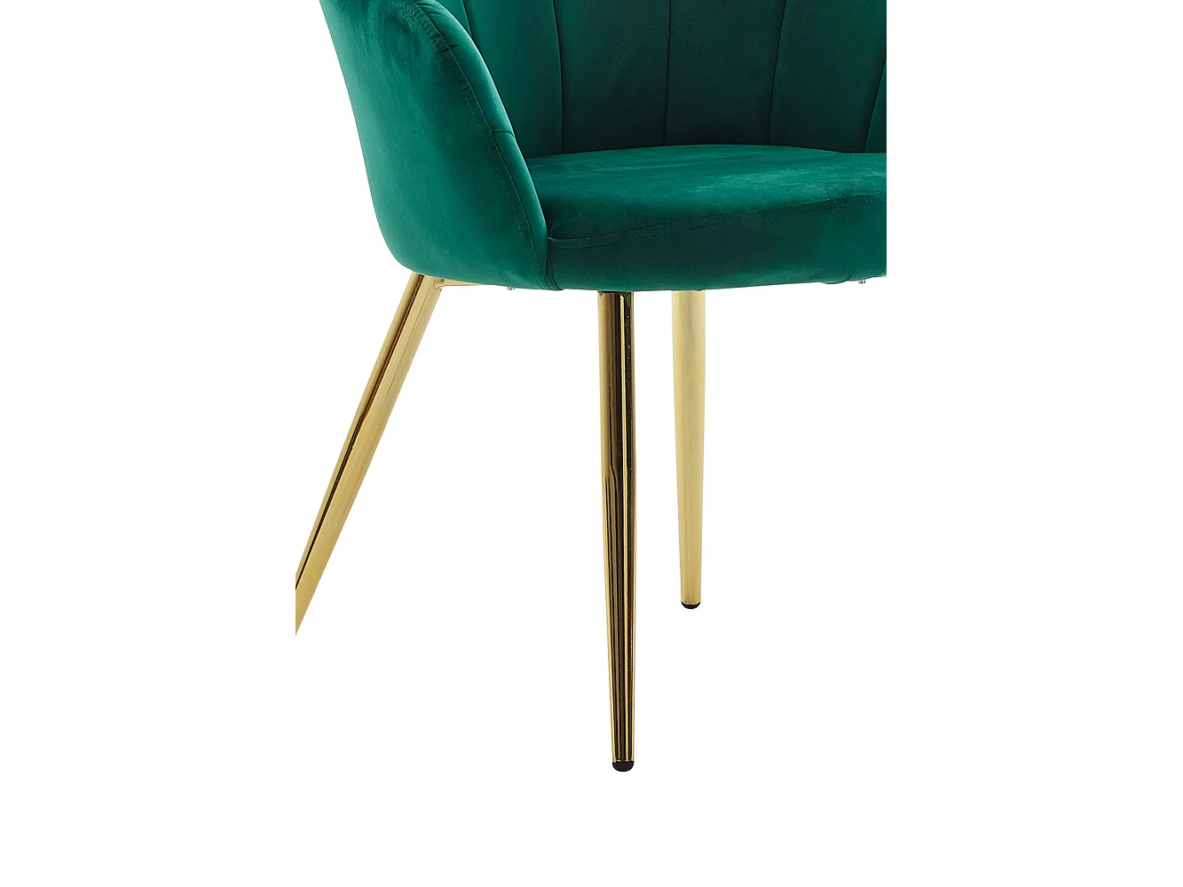 Chaise de salle à manger Tulip Velours / Chaise de cuisine rembourrée en métal Shell Chair