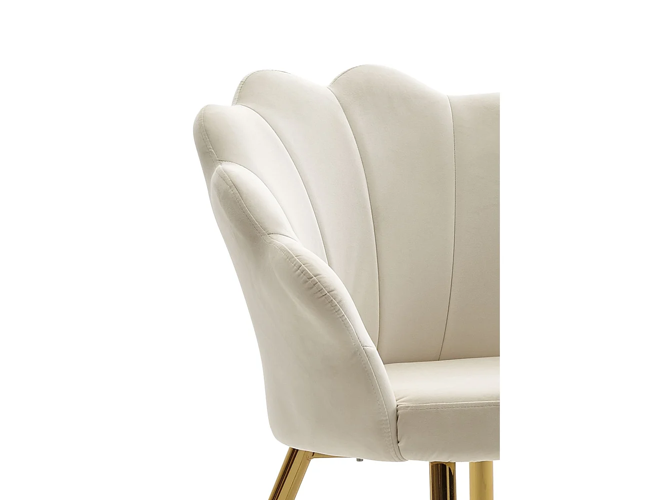 Chaise de salle à manger Tulip Velours / Chaise de cuisine rembourrée en métal Shell Chair