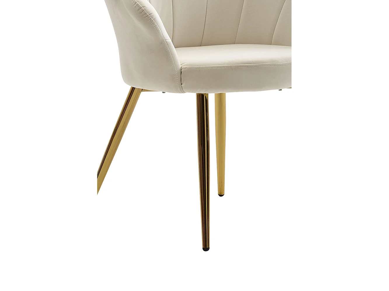 Chaise de salle à manger Tulip Velours / Chaise de cuisine rembourrée en métal Shell Chair