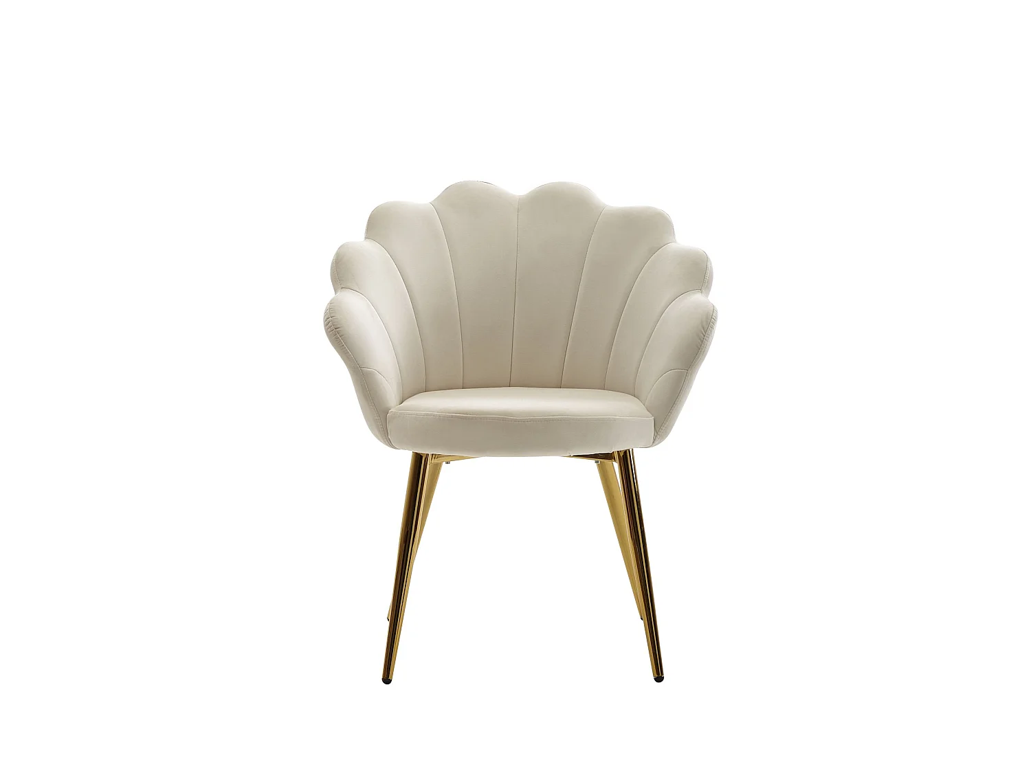 Sedia da pranzo Tulip Sedia da cucina imbottita in velluto / metallo Shell Chair