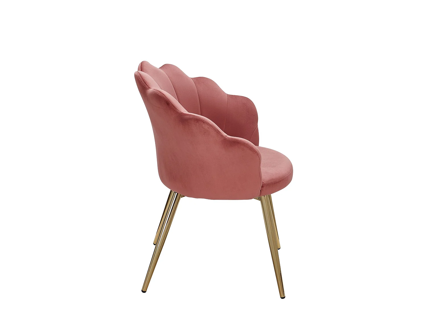 Sedia da pranzo Tulip Sedia da cucina imbottita in velluto / metallo Shell Chair