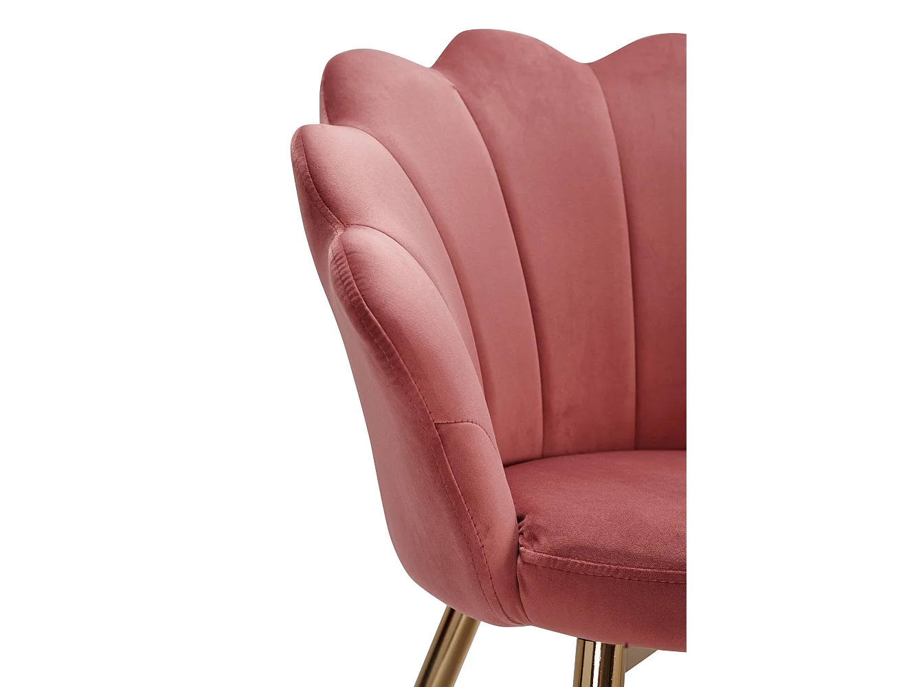 Chaise de salle à manger Tulip Velours / Chaise de cuisine rembourrée en métal Shell Chair