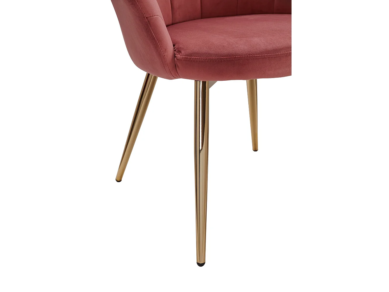 Chaise de salle à manger Tulip Velours / Chaise de cuisine rembourrée en métal Shell Chair